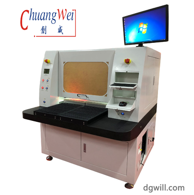 15W laser pcb-afschilferingsmachine dubbele tafel solide staat UV-lasers machine offline